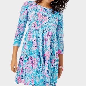 LILLY PULLITZER GEANNA ZANZIBAR COTTON SWING DRESS SIZE XXL